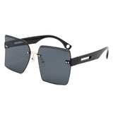 HJ2072 - Oversize Square Curved Lens Tinted Fashion Wholesale Sunglasses