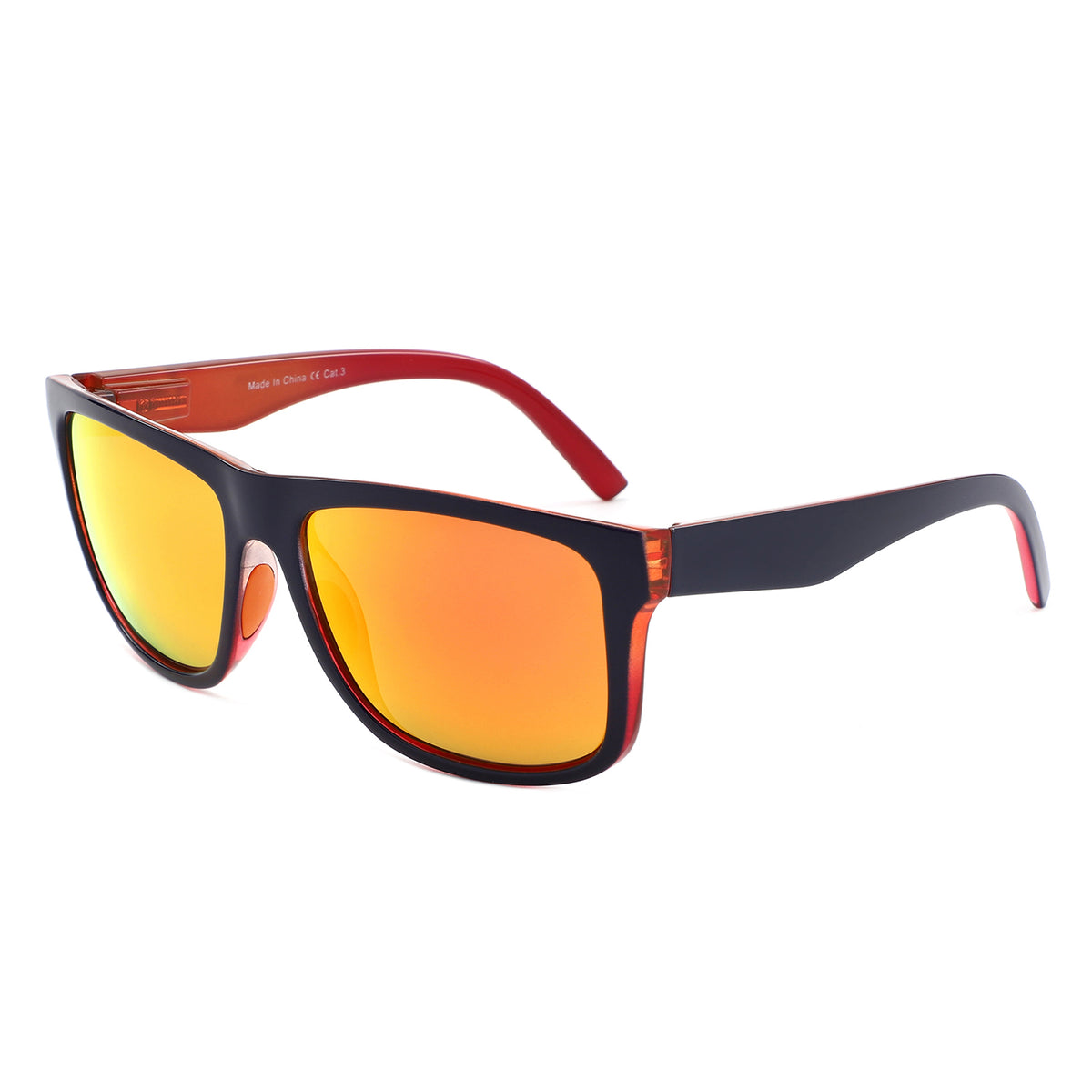 FS1002 - Polarized Vibrant Colorblock Square Wholesale Sunglasses