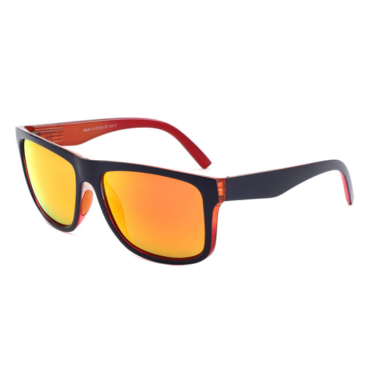 FS1002 - Polarized Vibrant Colorblock Square Wholesale Sunglasses