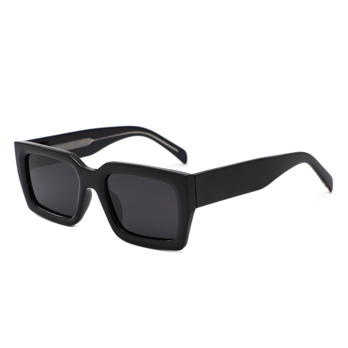 P/C011 - Chunky Rectangle Retro Sunglasses - Iris Fashion