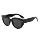 HS1424 - Women Round Cat Eye Fashion Sunglasses