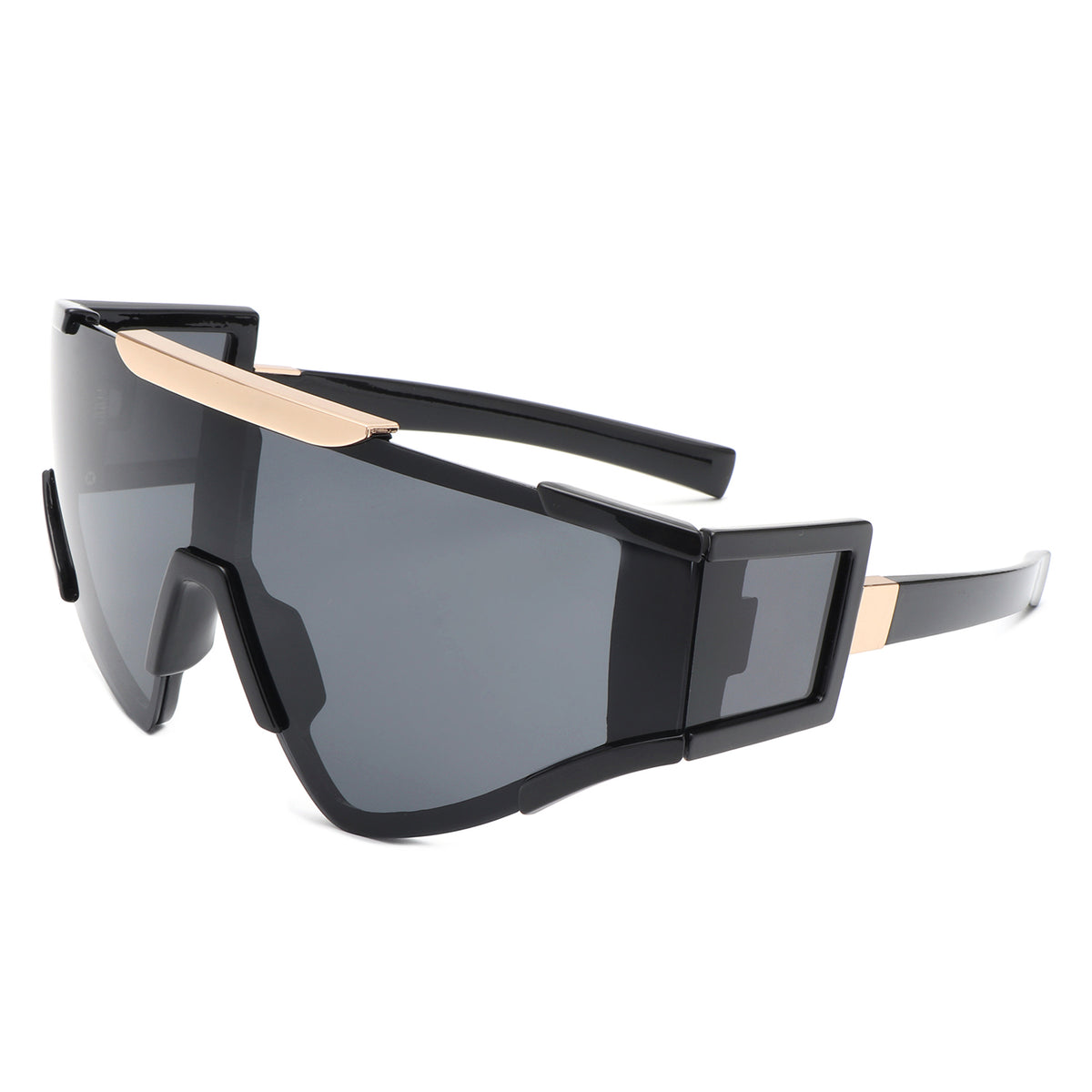 HS3021 - Square Oversize Fashion Shield Flat Top Sport Wholesale Sunglasses