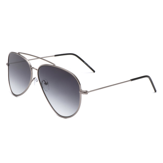 J1006 - Classic Brow-Bar Retro Tinted Fashion Wholesale Aviator Sunglasses