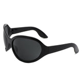 HS1242 - Oversize Fashion Curved Large Women Round Wholesale Sunglasses