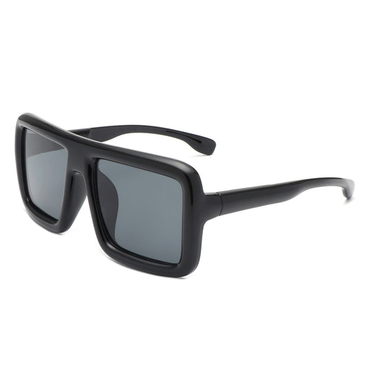 HS1281 - Oversize Square Flat Top Women Fashion Wholesale Sunglasses