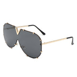 HJ3031 - Oversize Fashion Luxury Women Aviator Wholesale Sunglasses