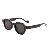S1243 - Geometric Square Flat Top Fashion Hexagon Wholesale Sunglasses