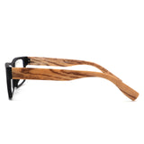 883 - Rectangle Woodgrain Temples Reading Glasses - Iris Fashion