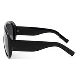 HS1435 - Oversized Wrap Aviator Style Shield Sunglasses