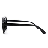 HS1426 - Square Brow-Bar Fashion Aviator Sunglasses