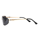 HJ2123 - Rimless Rectangle Color-Tint Slim Wholesale Sunglasses