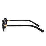 HS1420 - Retro Slim Oval Narrow Minimalist Sunglasses