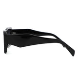 HS1428 - Geometric Bold Thick Frame Square Sunglasses