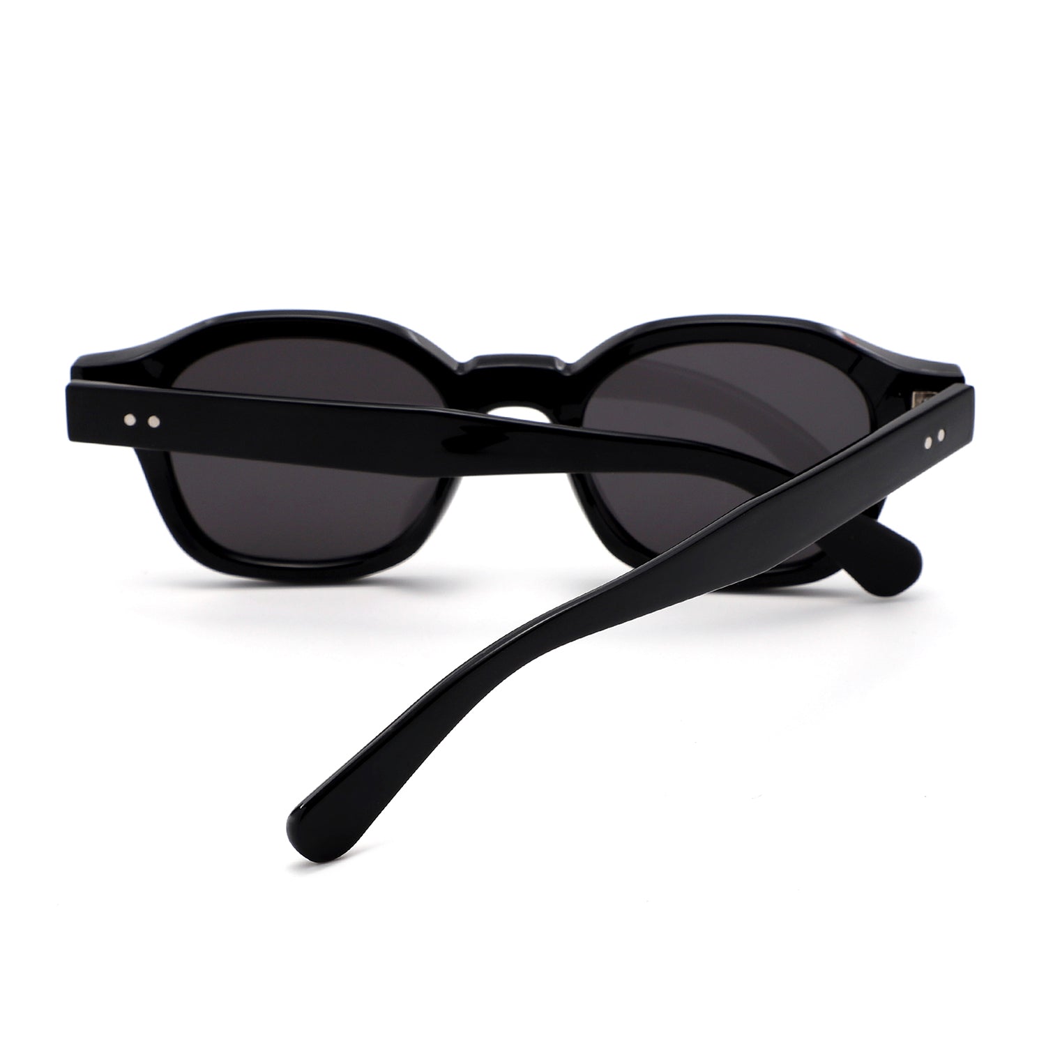 S1263 - Retro Square Round Thick Frame Sunglasses - Iris Fashion