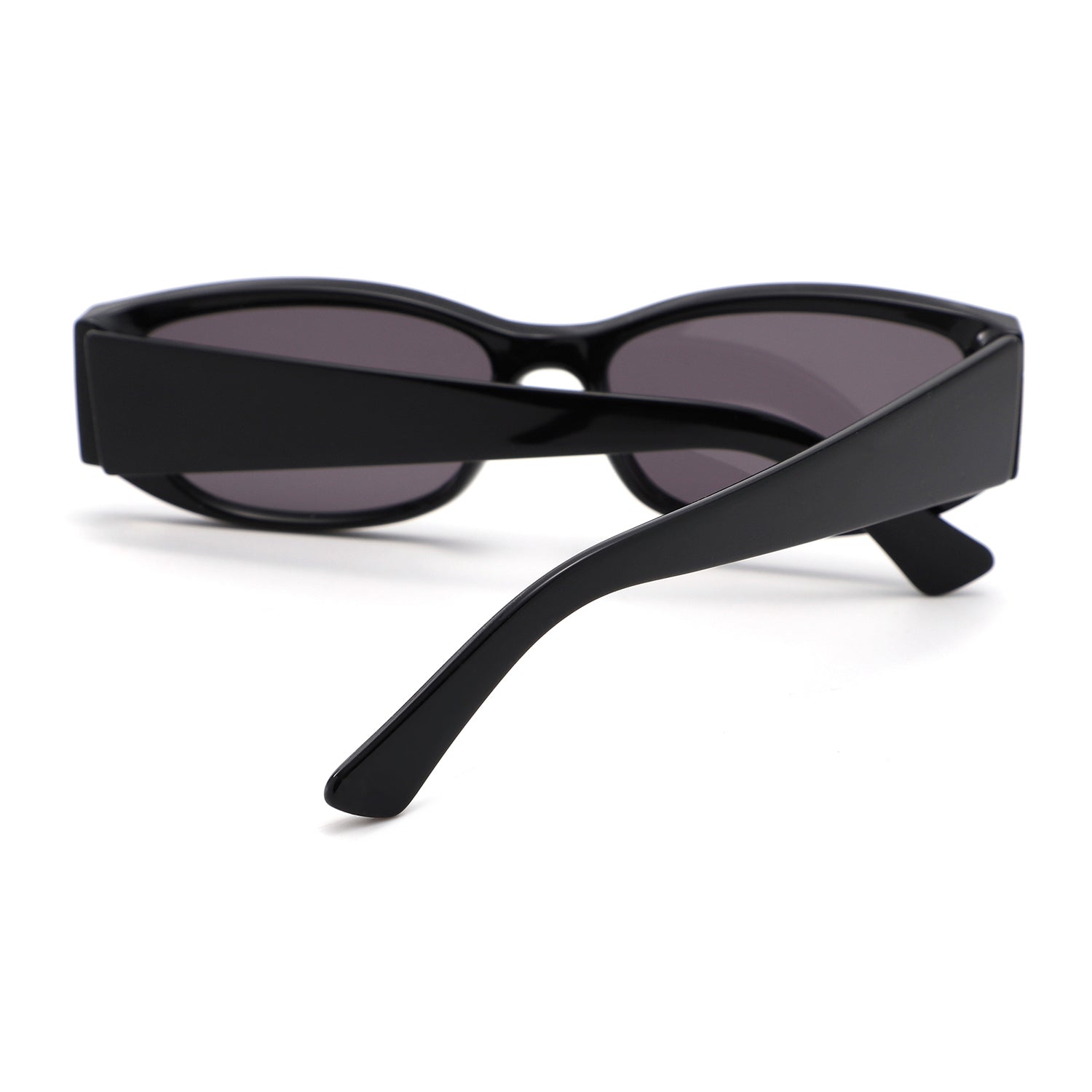 S1266 - Slim Narrow Rectangle Gold Accent Fashion Sunglasses - Iris Fashion