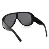 HS1435 - Oversized Wrap Aviator Style Shield Sunglasses