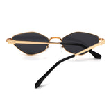 HJ2150 - Slim Metal Geometric Cat Eye Sunglasses