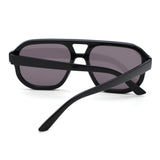 S1265 - Retro Aviator Double Bridge Square Sunglasses - Iris Fashion