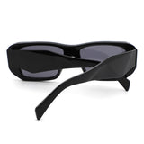 HS1428 - Geometric Bold Thick Frame Square Sunglasses