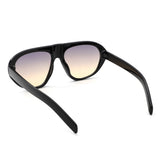 HS1437 - Oversized Retro Shield Sunglasses