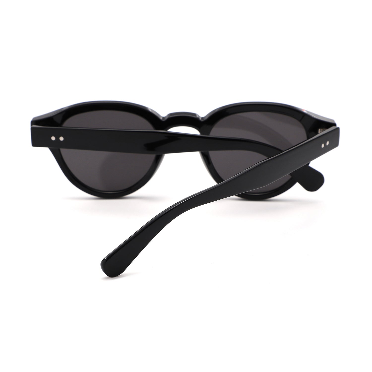 S1262 - Retro Round Thick Frame Sunglasses - Iris Fashion