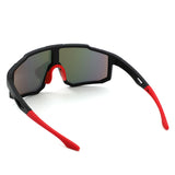 HY1023 - Oversized Sport Mirrored Shield Performance Sunglasses