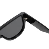 HS2261 - Oversized Flat Top Aviator Style Shield Sunglasses