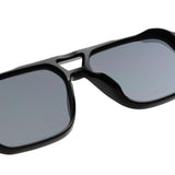 HS1433 - Oversized Brow-Bar Square Aviator Sunglasses