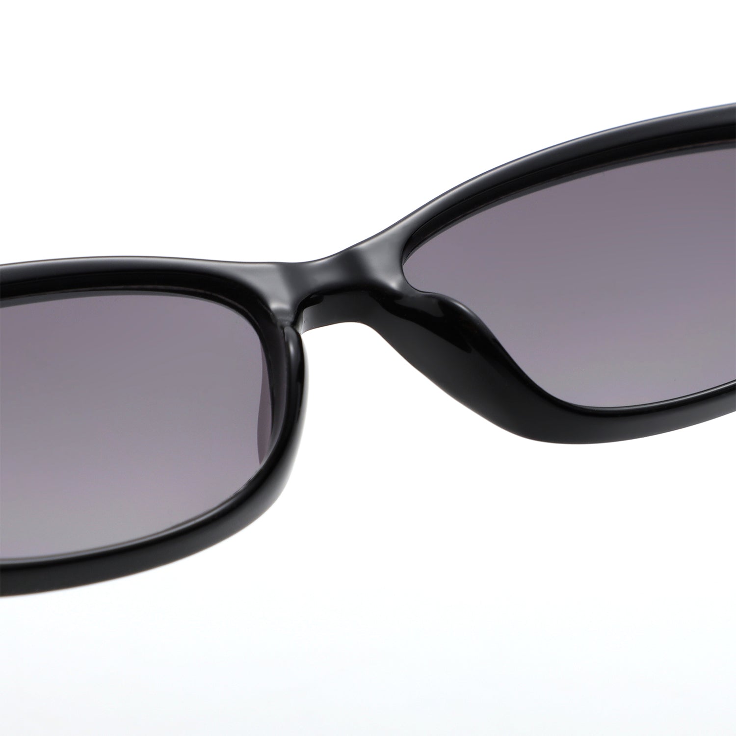 S1266 - Slim Narrow Rectangle Gold Accent Fashion Sunglasses - Iris Fashion