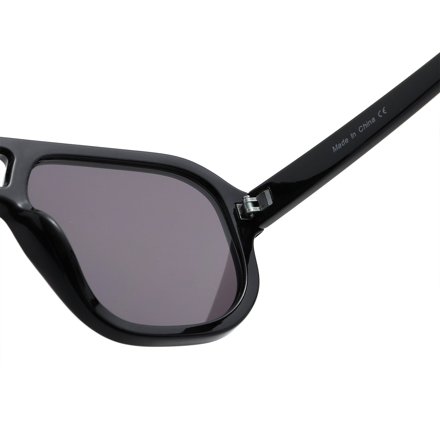 S1265 - Retro Aviator Double Bridge Square Sunglasses - Iris Fashion