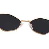 HJ2150 - Slim Metal Geometric Cat Eye Sunglasses