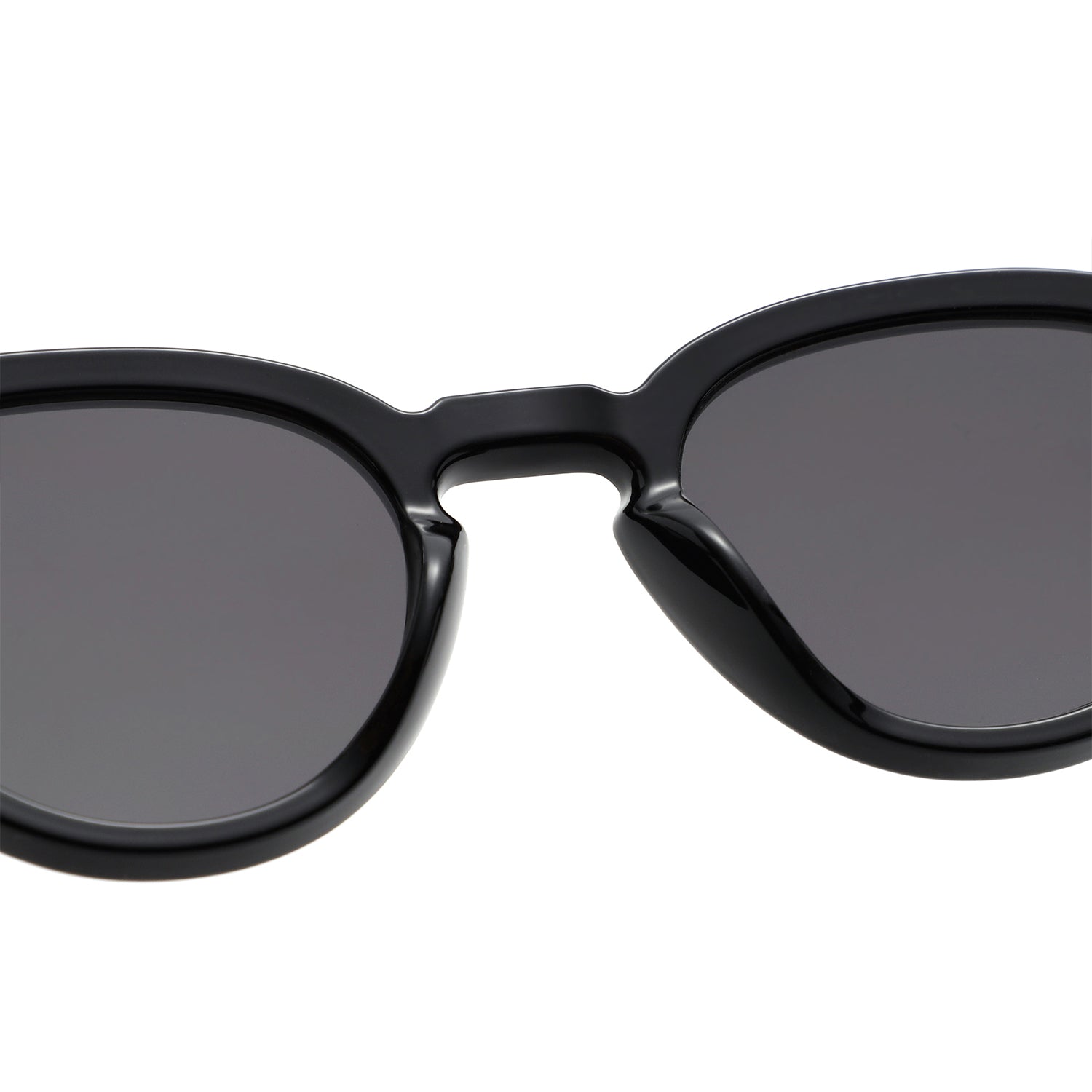 S1262 - Retro Round Thick Frame Sunglasses - Iris Fashion
