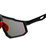 HY1023 - Oversized Sport Mirrored Shield Performance Sunglasses