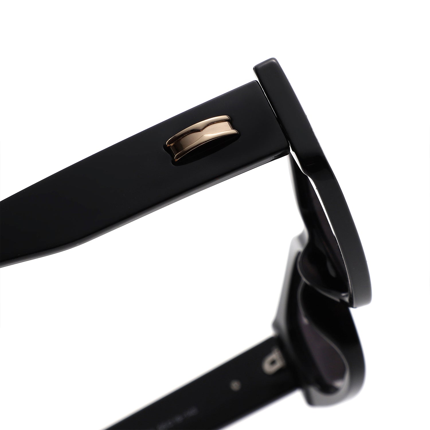 S1267 - Rectangle Wide Gold Accent Wrap Sunglasses - Iris Fashion