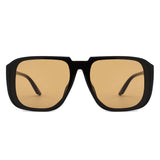 HS1405 - Oversized Flat Top Square Sunglasses - Iris Fashion