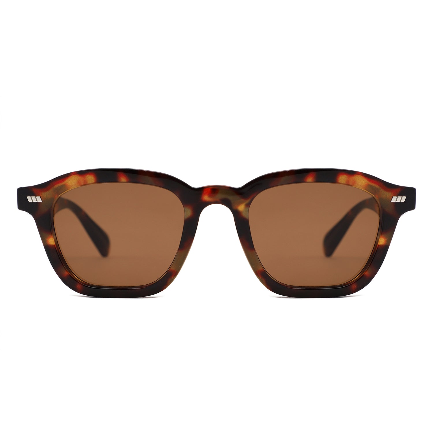 S1264 - Square Bold Retro Thick Frame Sunglasses - Iris Fashion