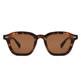 S1264 - Square Bold Retro Thick Frame Sunglasses - Iris Fashion
