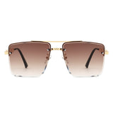 HJ2079 - Rimless Flat-Top Chain-Link Fashion Wholesale Sunglasses