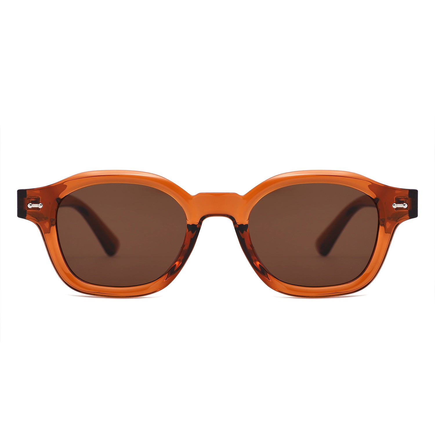 S1263 - Retro Square Round Thick Frame Sunglasses - Iris Fashion