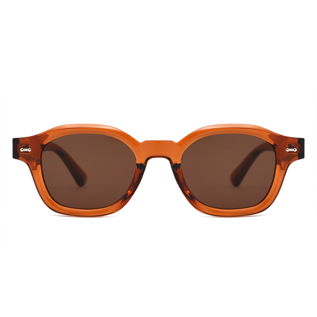 S1263 - Retro Square Round Thick Frame Sunglasses - Iris Fashion