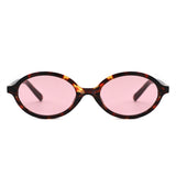 HS1420 - Retro Slim Oval Narrow Minimalist Sunglasses