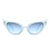 HS1251 - Women Fashion Wavy Design High Pointed Cat Eye Wholesale Sunglasses