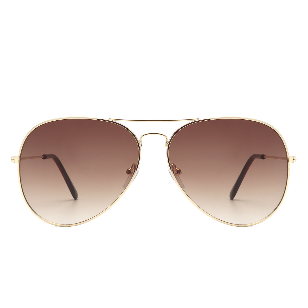 J1004 - Classic Brow-Bar Pilot Tinted Fashion Aviator Wholesale Sunglasses