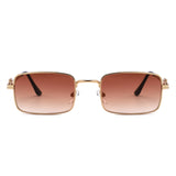 HJ2151 - Women Slim Rectangle Metal Fashion Sunglasses