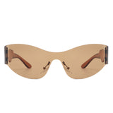 HW1013 - Futuristic Mirrored Cyberpunk Sport Reflective Shield Wholesale Sunglasses