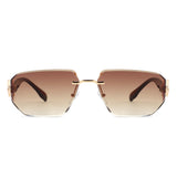 HJ2139 - Geometric Rimless Sleek Fashion Women Sunglasses