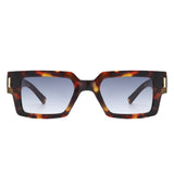 HS2151 - Rectangle Retro Flat Top Chic Fashion Square Wholesale Sunglasses