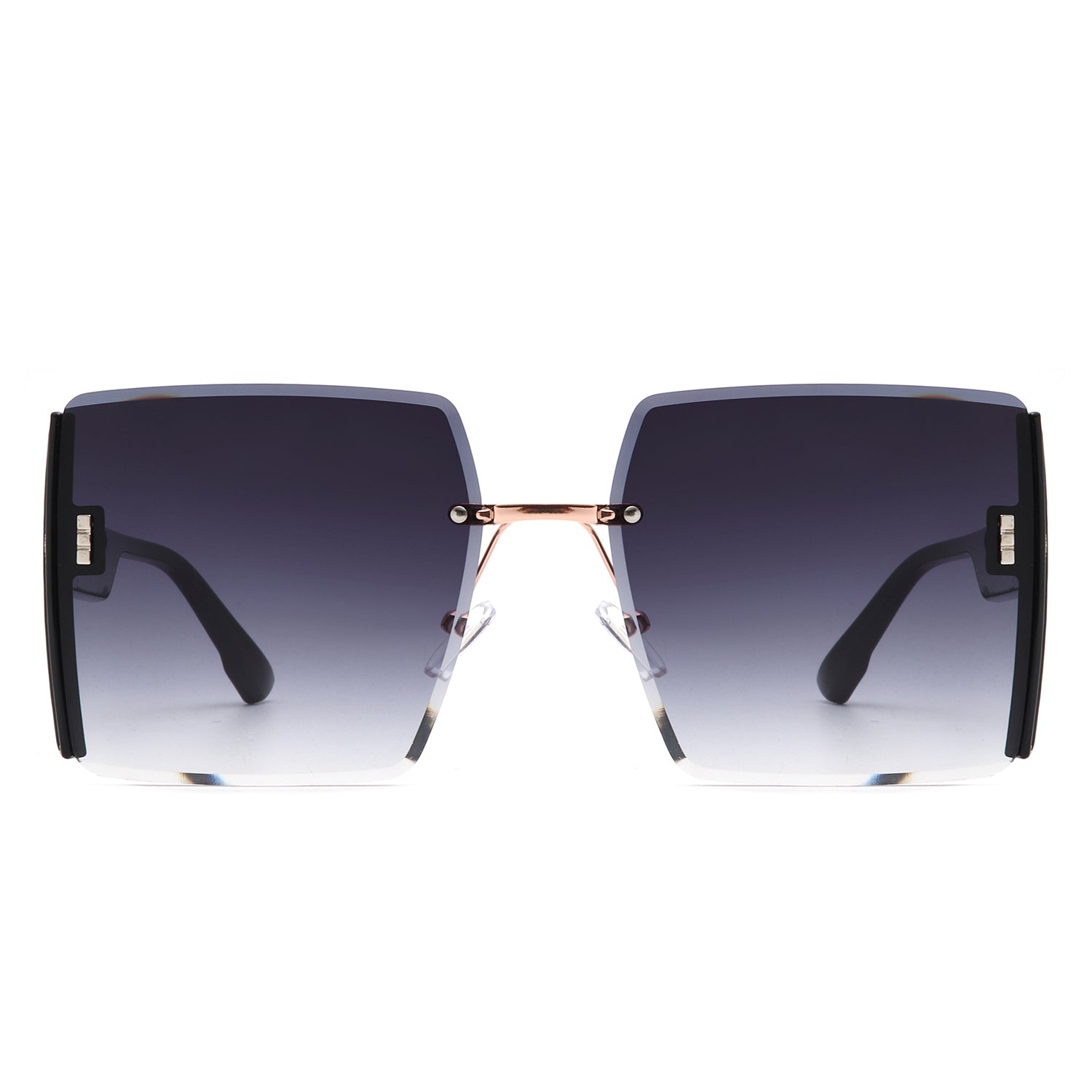S2134 - Square Rimless Chic Fashion Oversize Women Wholesale Sunglasses