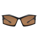 HS1270 - Geometric Rectangle Fashion Futuristic Wholesale Sunglasses