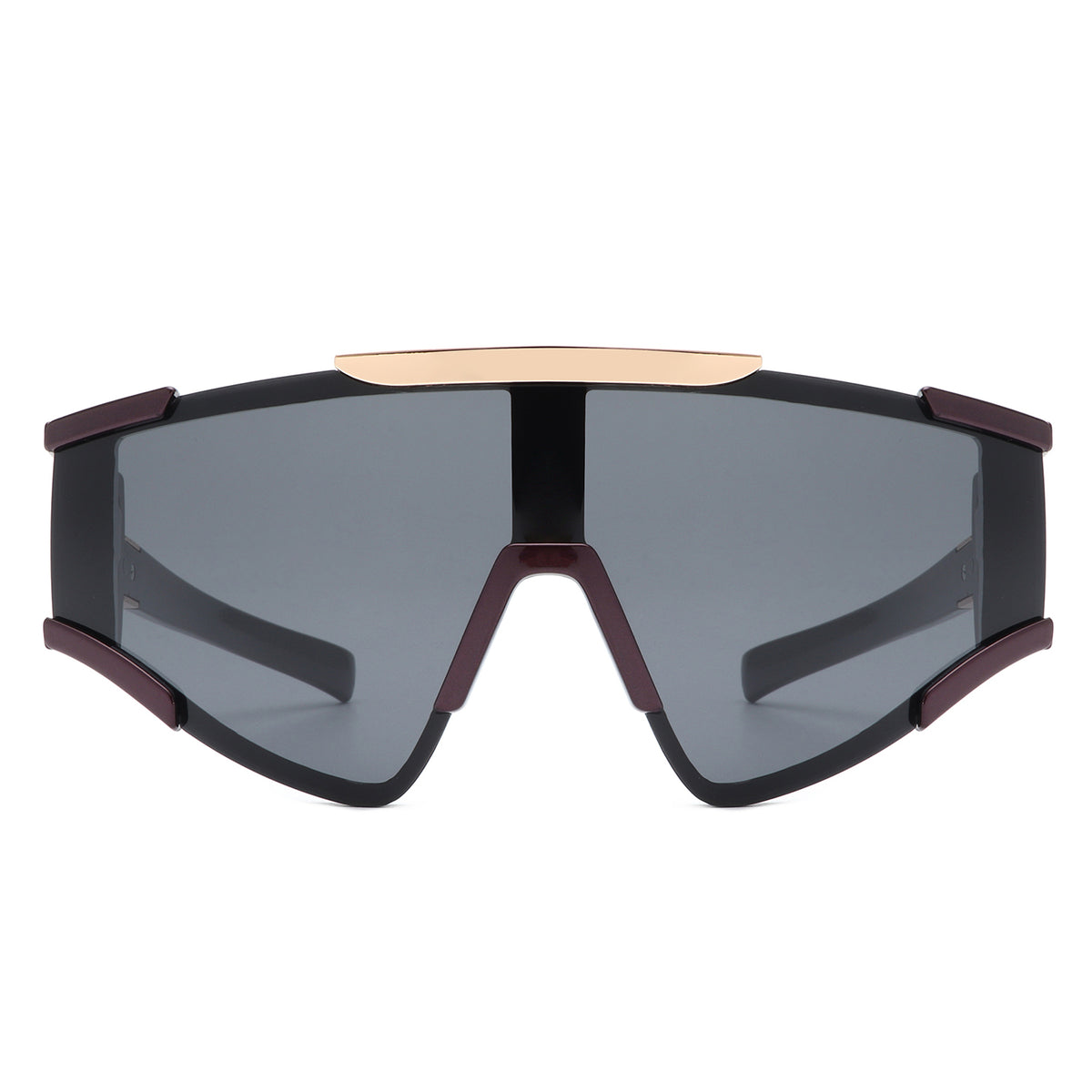 HS3021 - Square Oversize Fashion Shield Flat Top Sport Wholesale Sunglasses